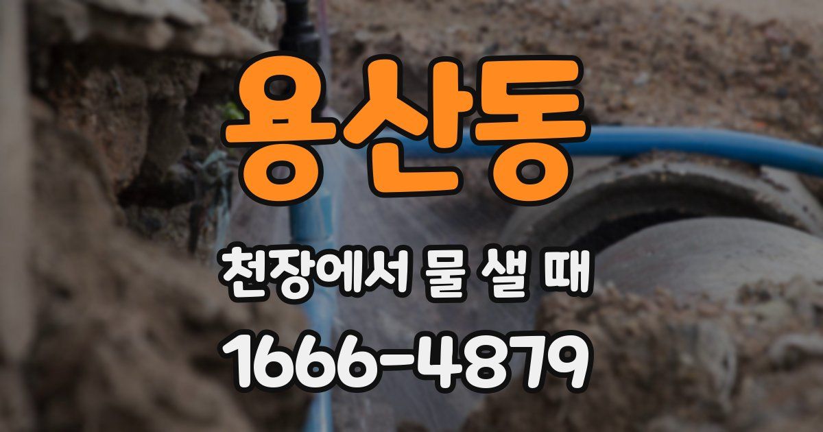 용산동 천장에서 물 샐 때