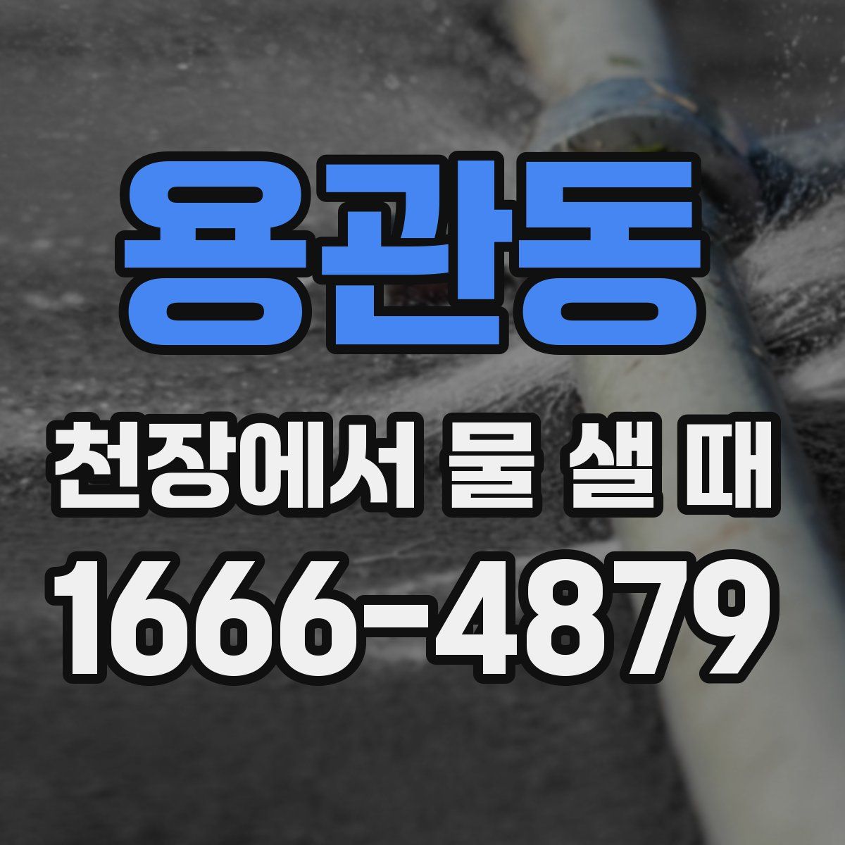 용관동 천장에서 물 샐 때