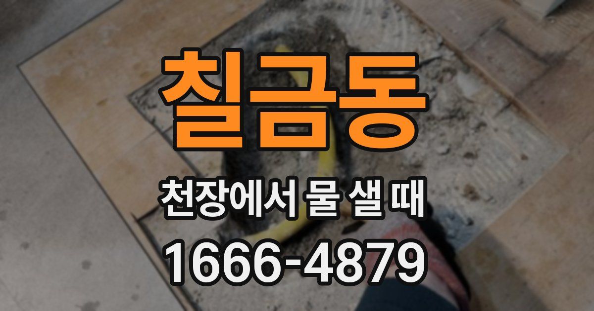 칠금동 천장에서 물 샐 때