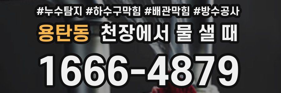 용탄동 천장에서 물 샐 때