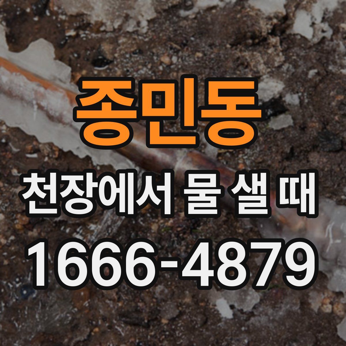 종민동 천장에서 물 샐 때