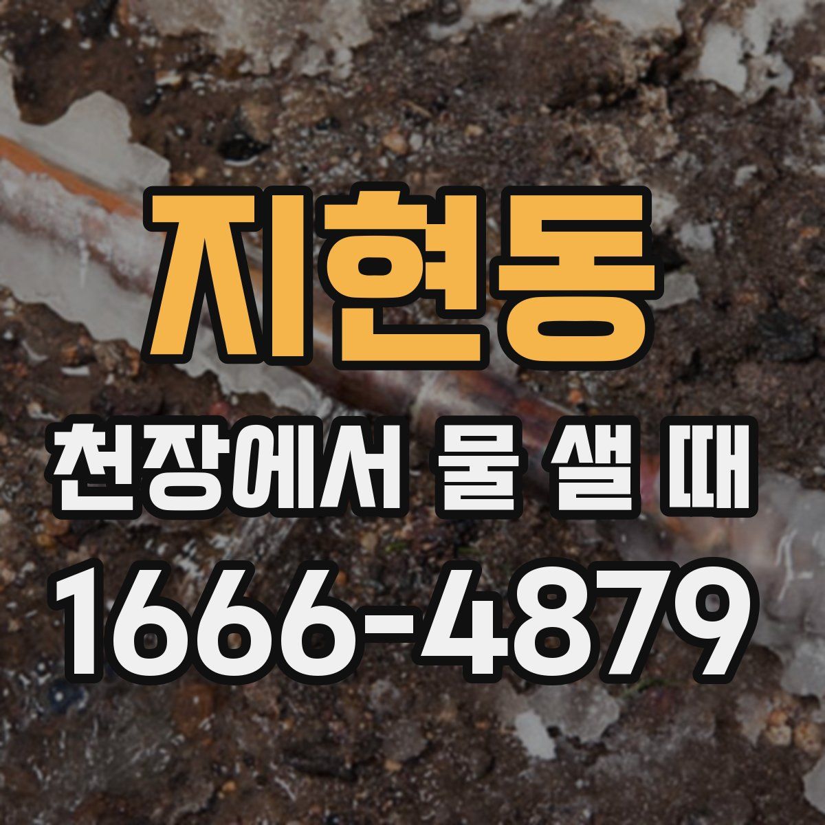 지현동 천장에서 물 샐 때
