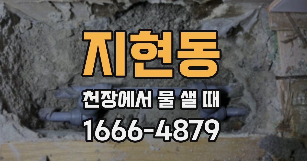 지현동 천장에서 물 샐 때