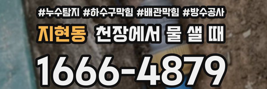 지현동 천장에서 물 샐 때