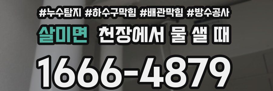 살미면 천장에서 물 샐 때
