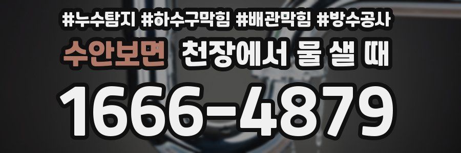 수안보면 천장에서 물 샐 때