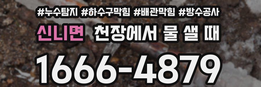 신니면 천장에서 물 샐 때