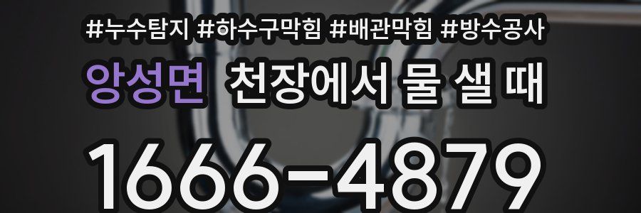 앙성면 천장에서 물 샐 때
