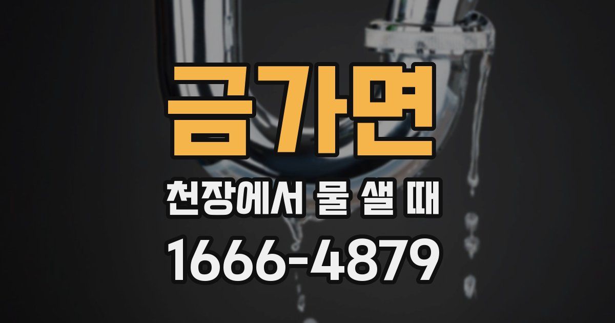 금가면 천장에서 물 샐 때