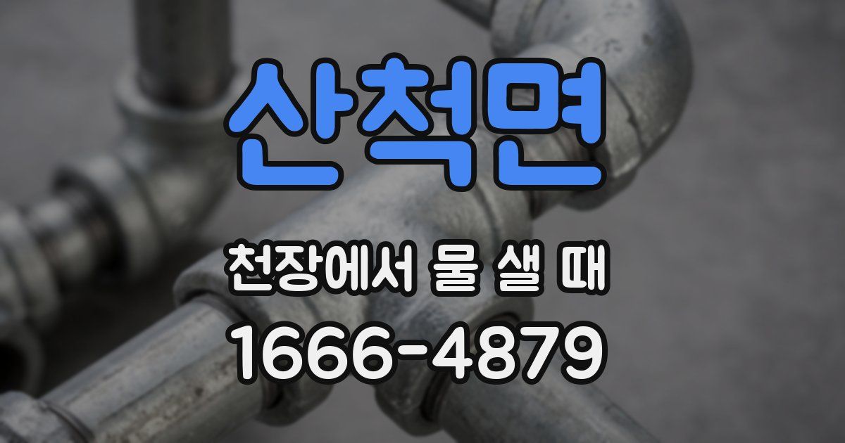 산척면 천장에서 물 샐 때