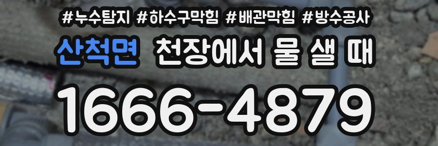 산척면 천장에서 물 샐 때