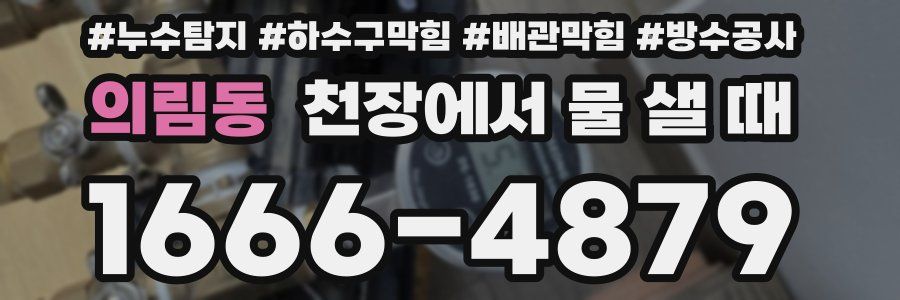 의림동 천장에서 물 샐 때