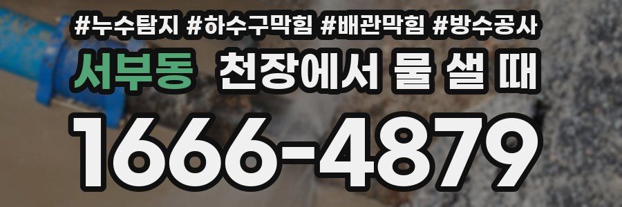 서부동 천장에서 물 샐 때