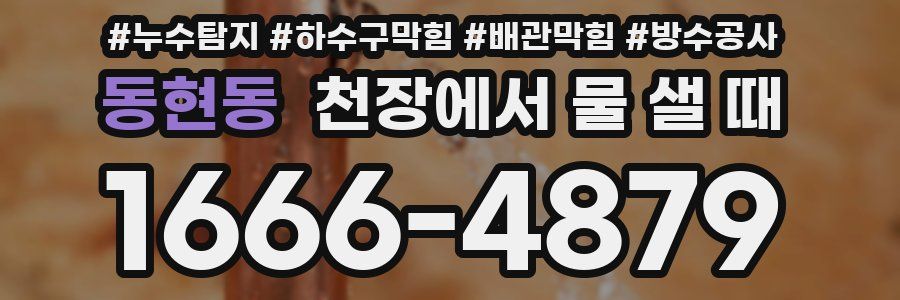 동현동 천장에서 물 샐 때