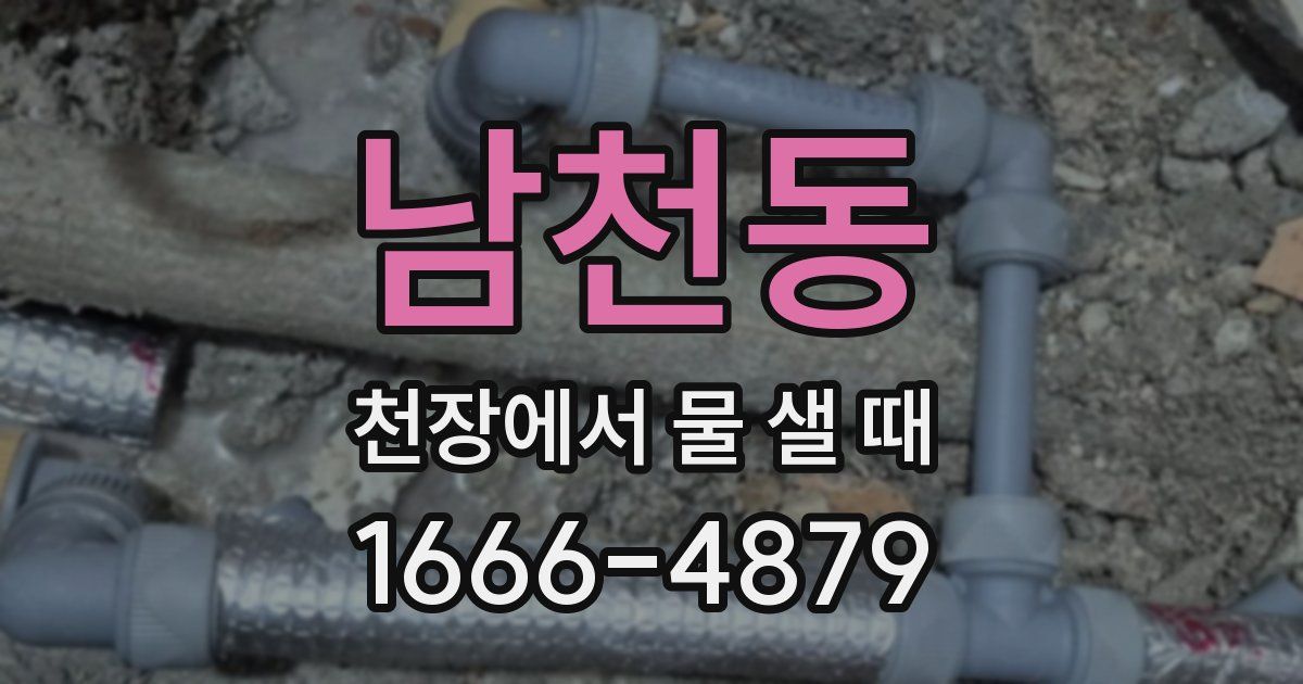 남천동 천장에서 물 샐 때