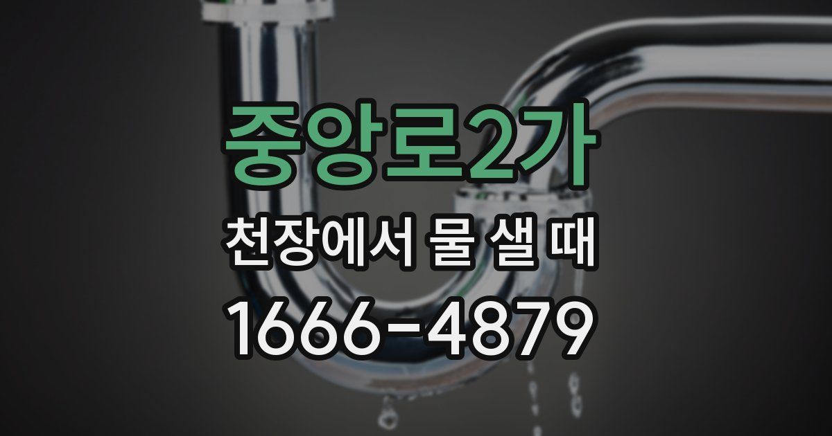 중앙로2가 천장에서 물 샐 때