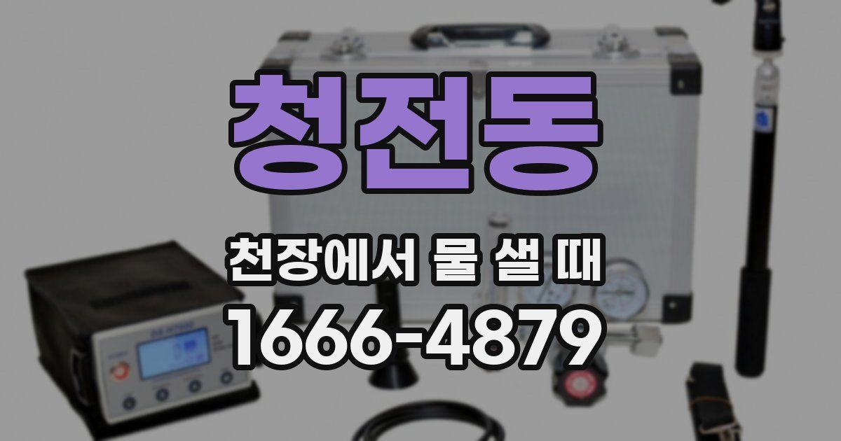 청전동 천장에서 물 샐 때