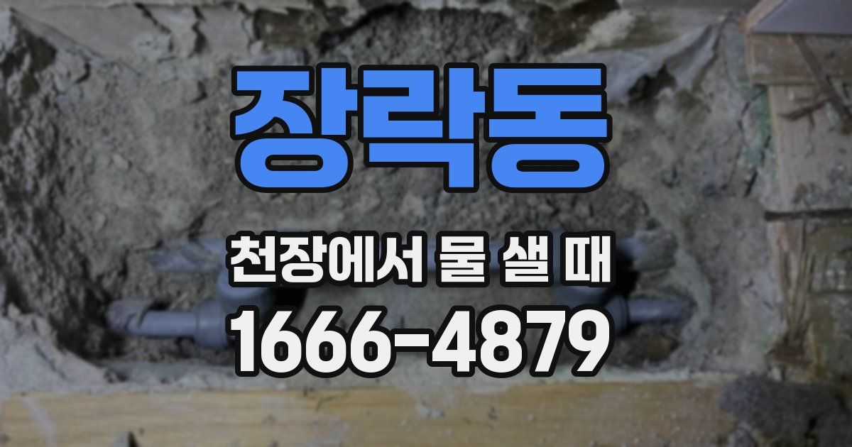 장락동 천장에서 물 샐 때