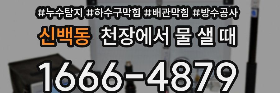 신백동 천장에서 물 샐 때