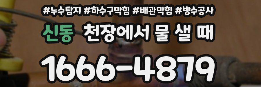 신동 천장에서 물 샐 때