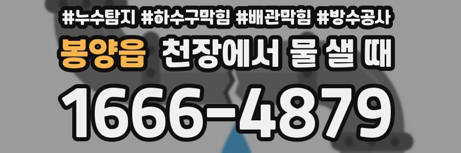 봉양읍 천장에서 물 샐 때