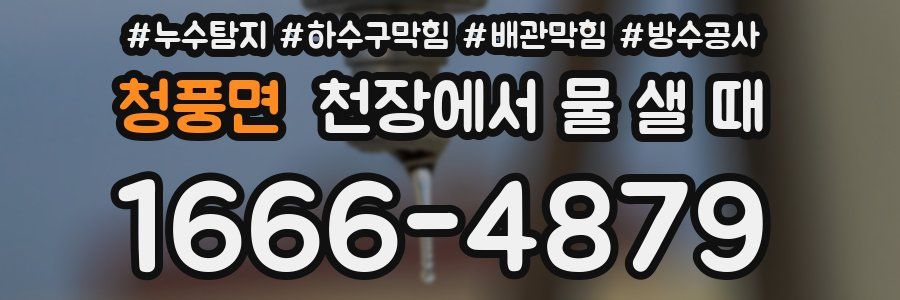 청풍면 천장에서 물 샐 때