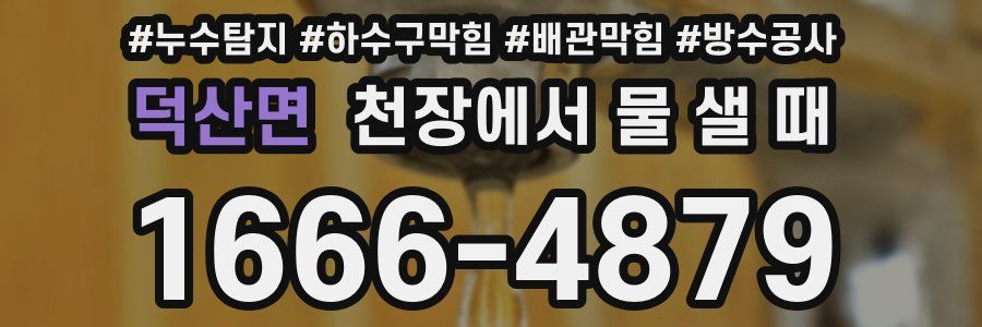 덕산면 천장에서 물 샐 때
