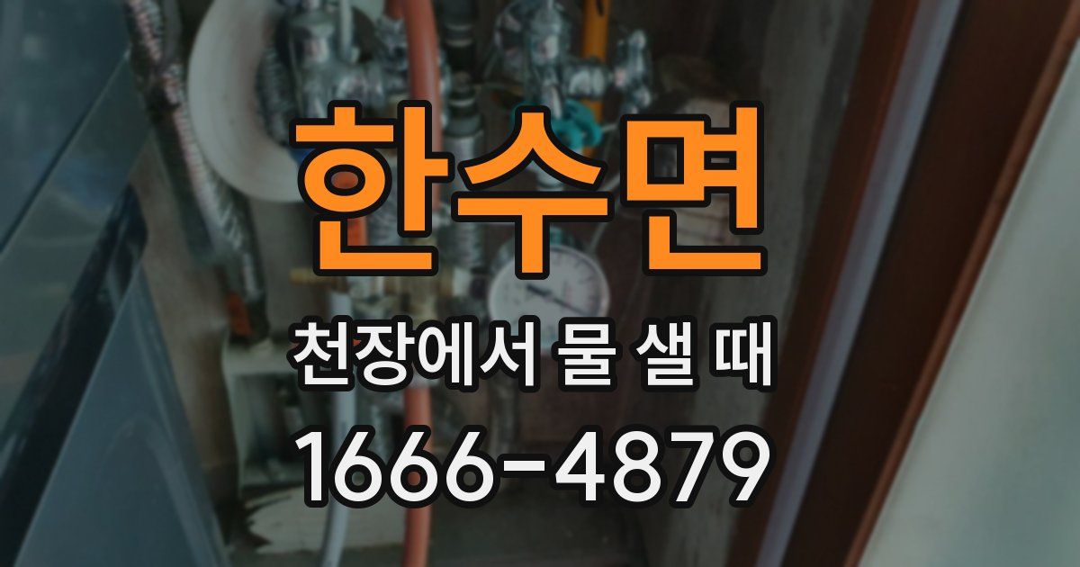 한수면 천장에서 물 샐 때