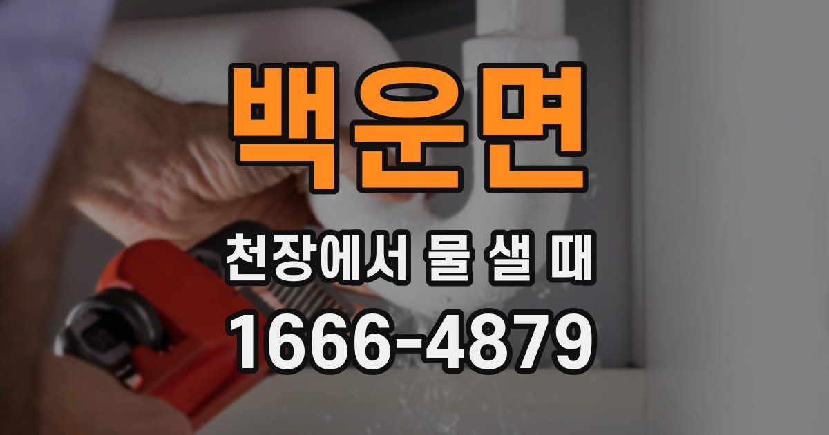 백운면 천장에서 물 샐 때