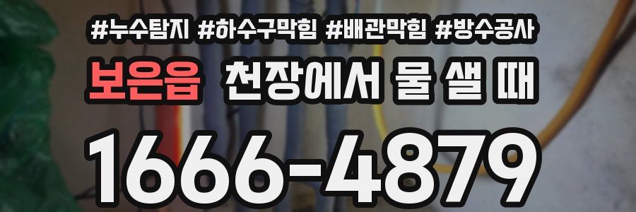 보은읍 천장에서 물 샐 때