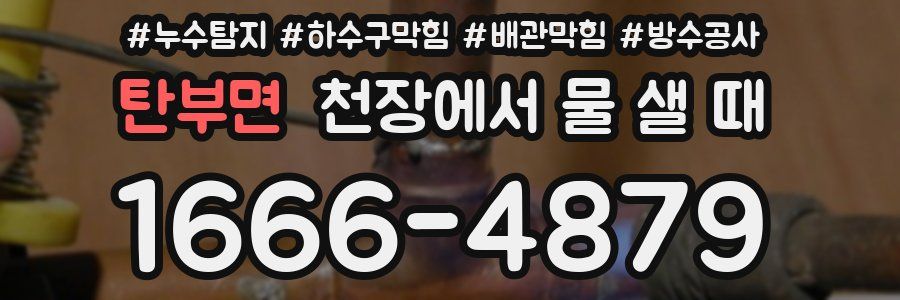 탄부면 천장에서 물 샐 때
