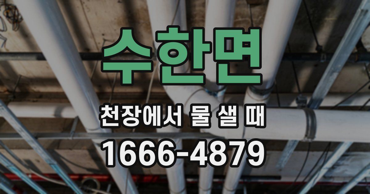 수한면 천장에서 물 샐 때