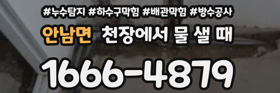 안남면 천장에서 물 샐 때