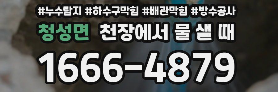 청성면 천장에서 물 샐 때