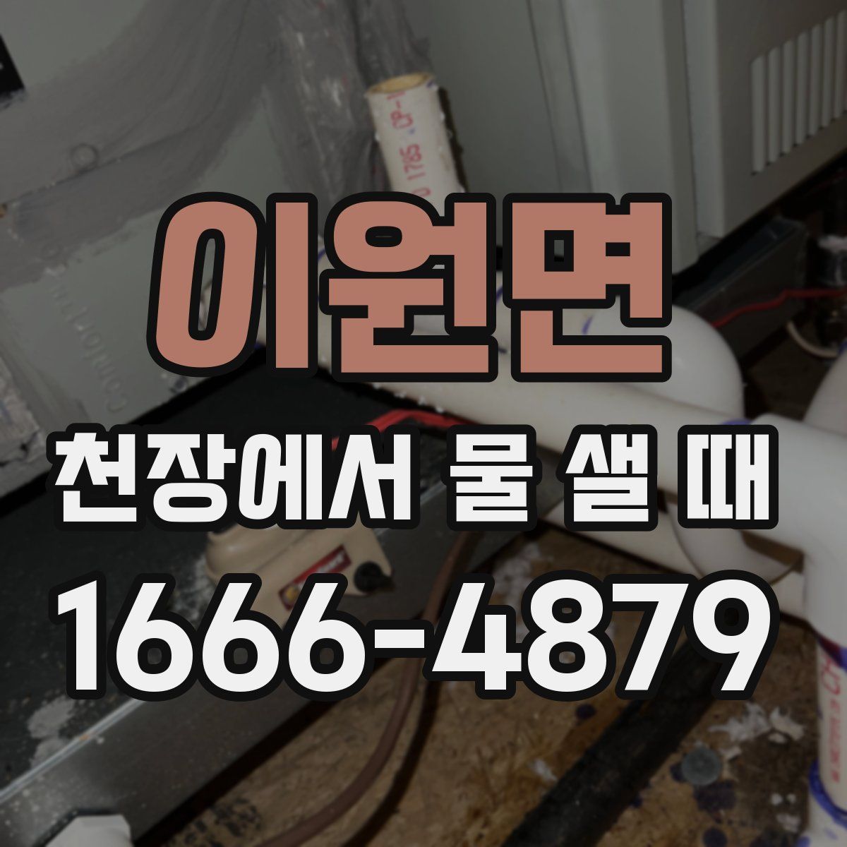 이원면 천장에서 물 샐 때