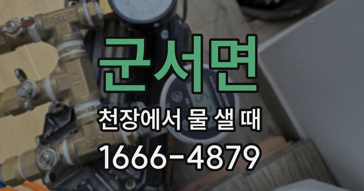 군서면 천장에서 물 샐 때