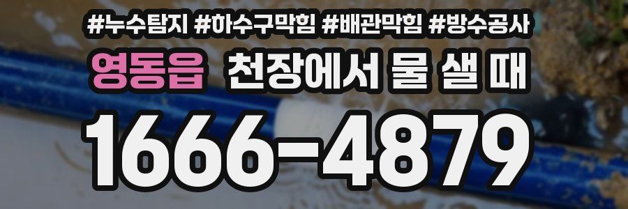 영동읍 천장에서 물 샐 때
