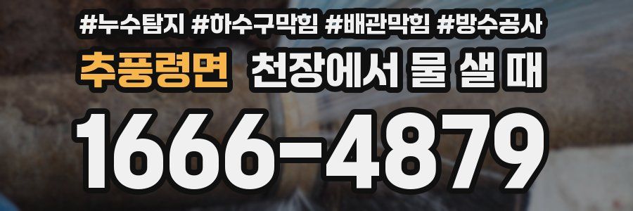 추풍령면 천장에서 물 샐 때