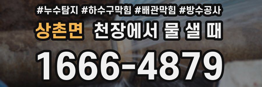 상촌면 천장에서 물 샐 때