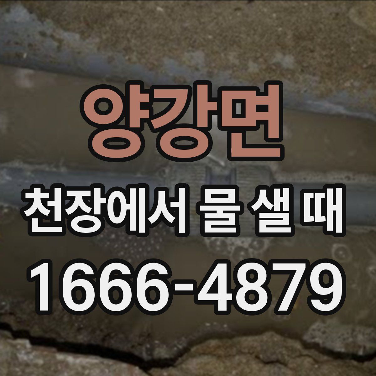 양강면 천장에서 물 샐 때