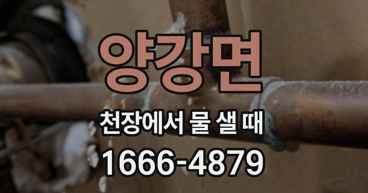 양강면 천장에서 물 샐 때