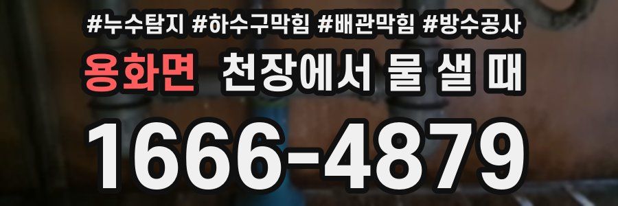 용화면 천장에서 물 샐 때