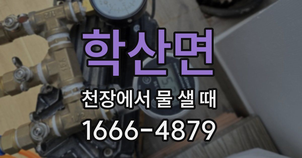 학산면 천장에서 물 샐 때