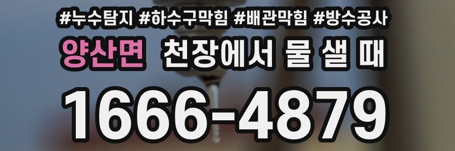 양산면 천장에서 물 샐 때