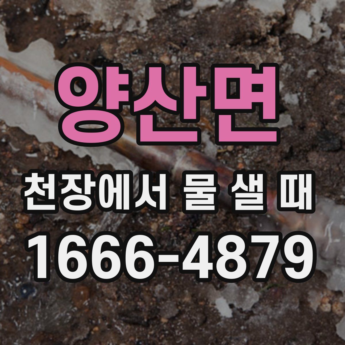 양산면 천장에서 물 샐 때