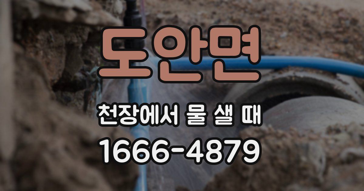 도안면 천장에서 물 샐 때