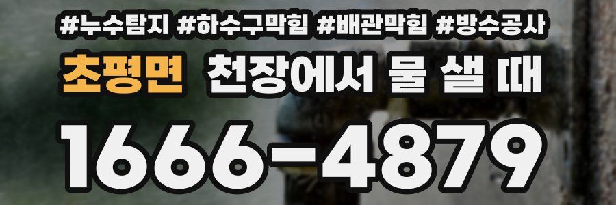 초평면 천장에서 물 샐 때