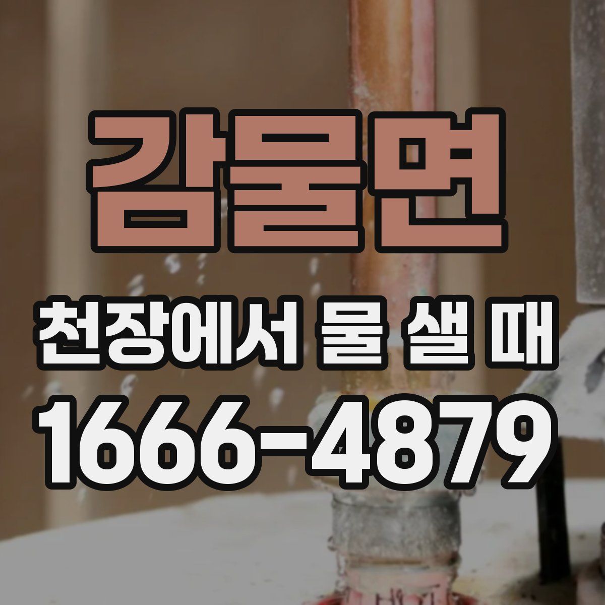 감물면 천장에서 물 샐 때