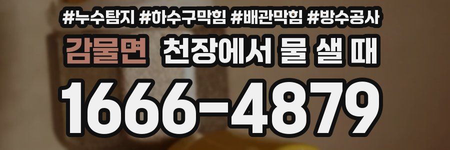 감물면 천장에서 물 샐 때