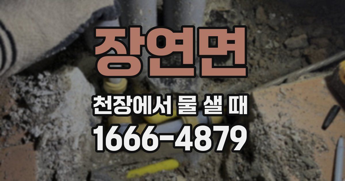 장연면 천장에서 물 샐 때